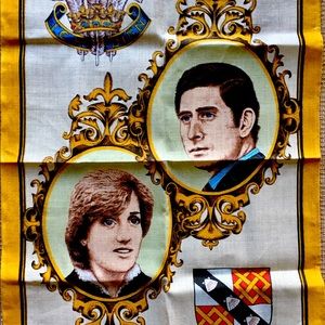 Irish linen tea towel, Princess Diana